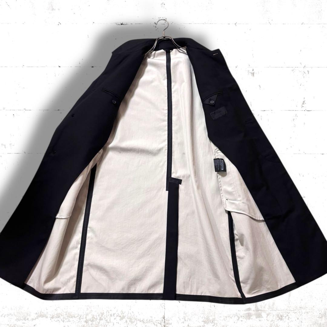 イタリア製　PRADA ウール　ステンカラー　コート　ロング　XL 比翼デザイン