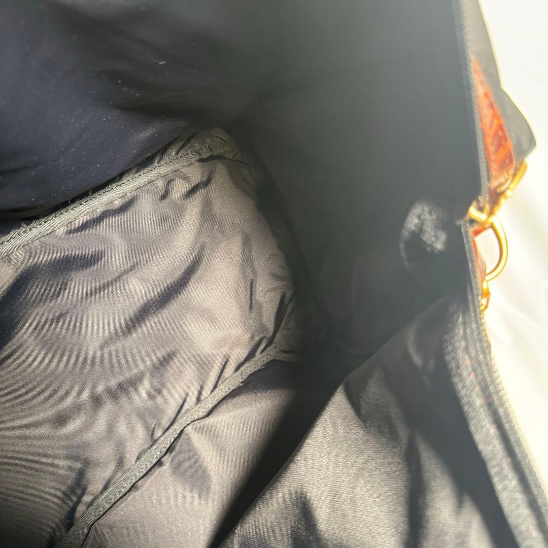 ★極美品★ BALENCIAGA ヴィンテージ ボストンバッグクロコダイル型押し