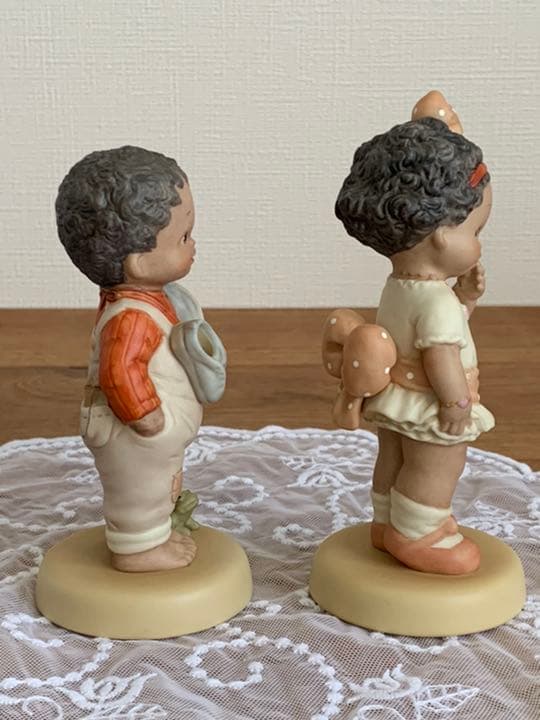 マーベルルーシーアトウェル　陶器人形　可愛い2人セット　ビンテージ
