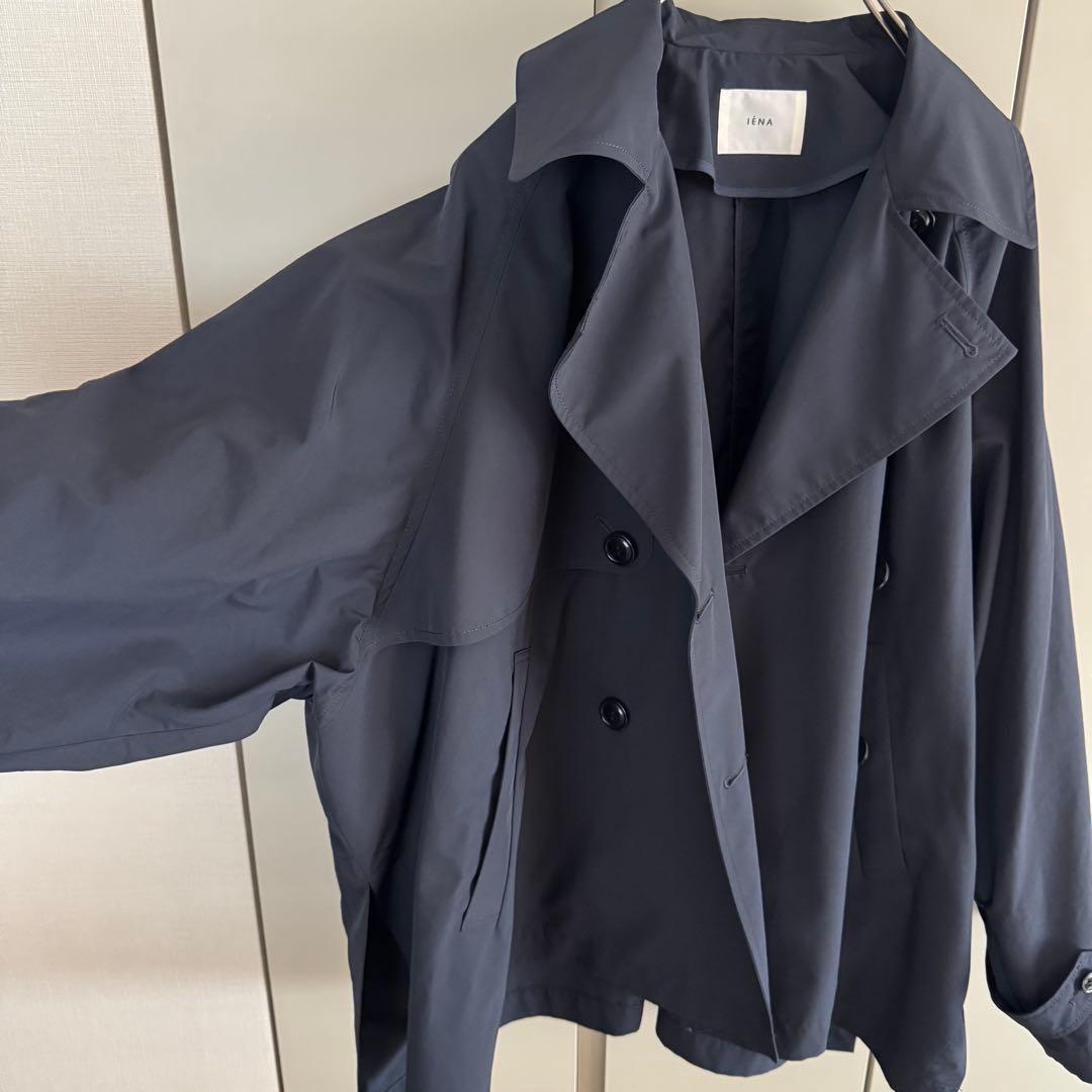 【お値下げ】IENA ポプリンオーバーショート 38 ネイビー