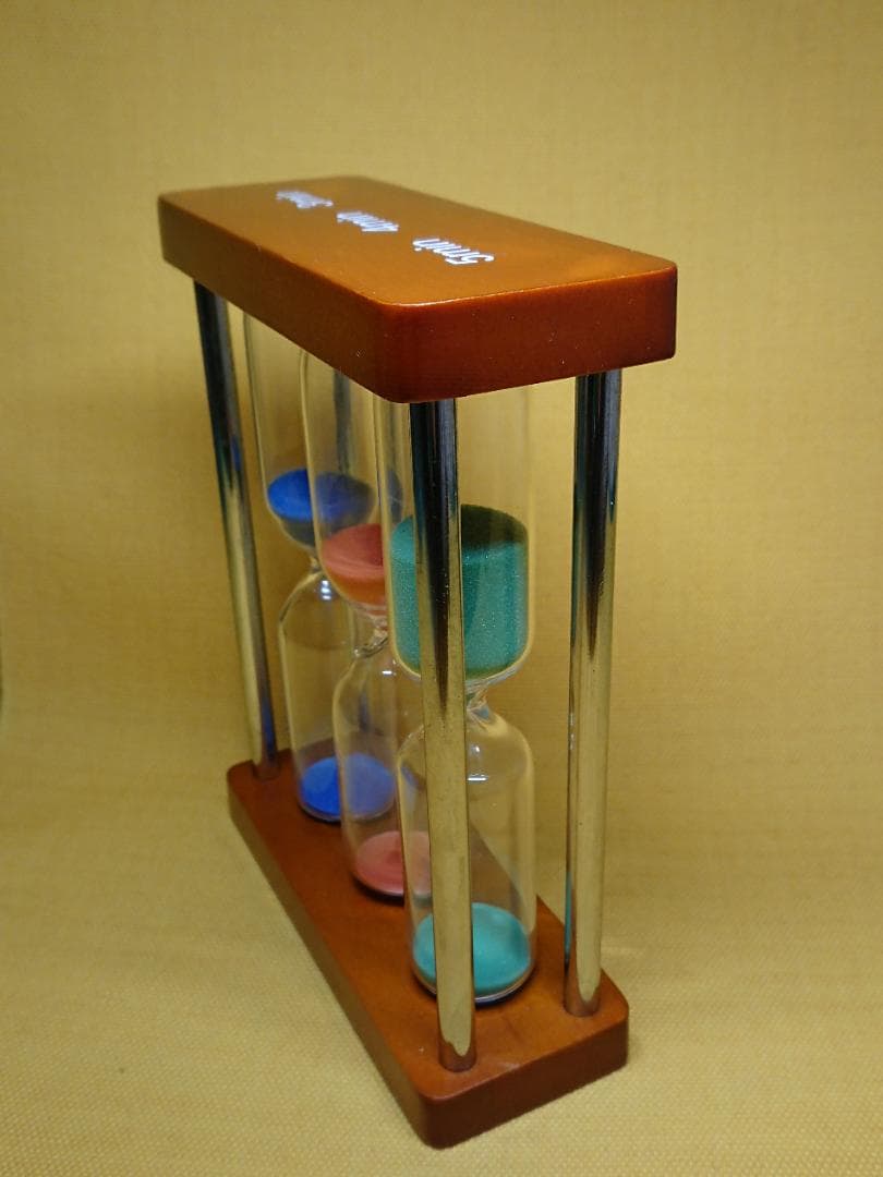 【美品】砂時計　3分4分5分　木枠　置物　インテリア　工芸品　美術品　A1347