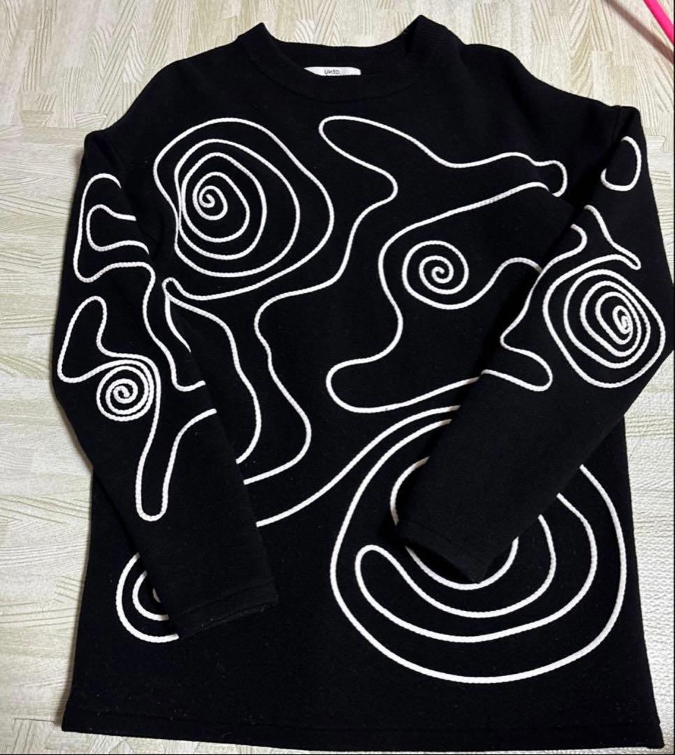 UN3Dアンスリード　スワールパターンニット　Fsize