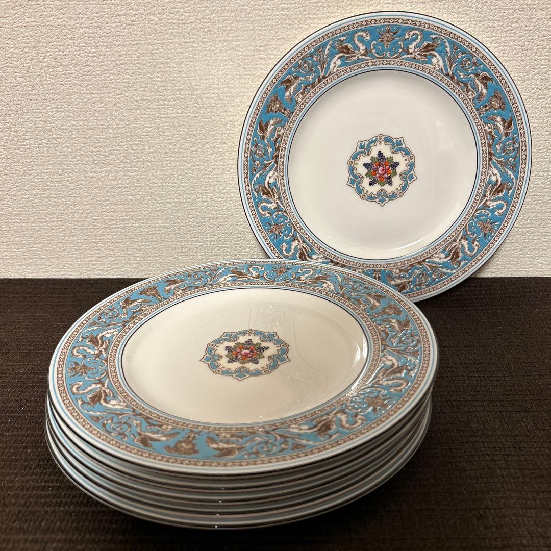 ウェッジウッド　フロレンティーン　ターコイズ　ディナープレート　22.5cm