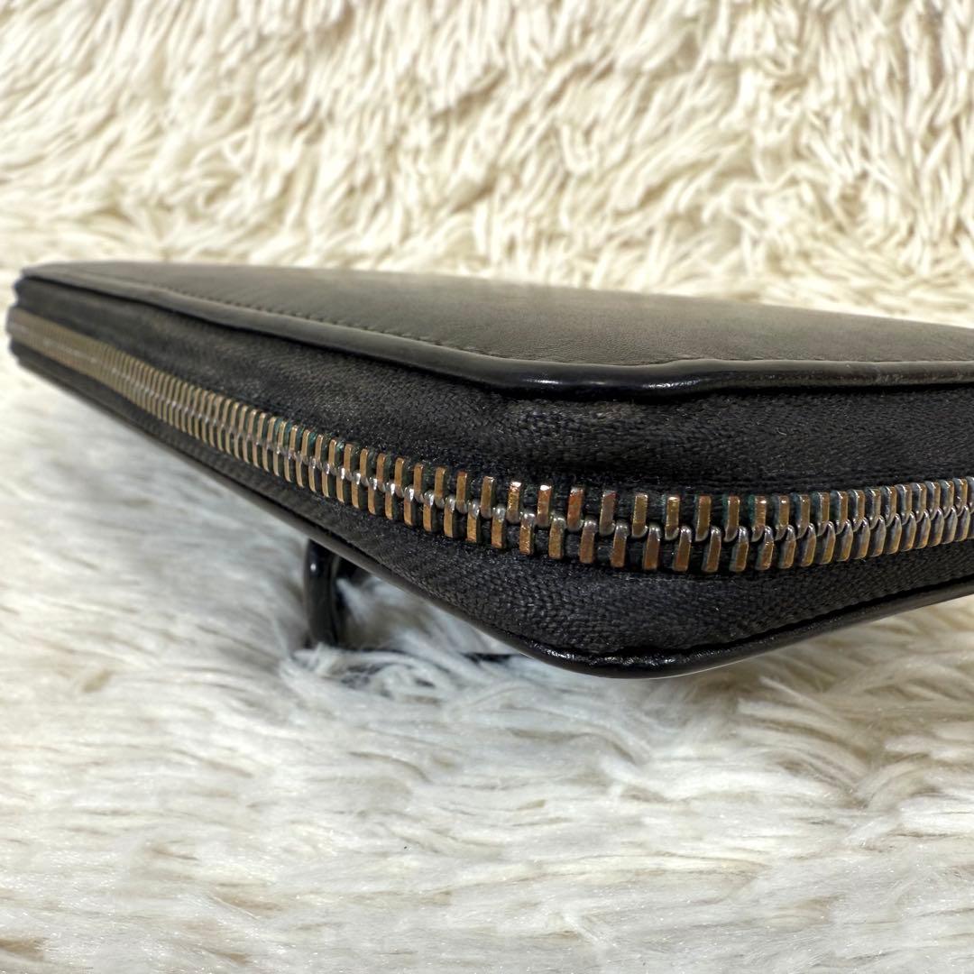 エッティンガー ETTINGER ラウンドファスナー 長財布 ブラック 内側紫