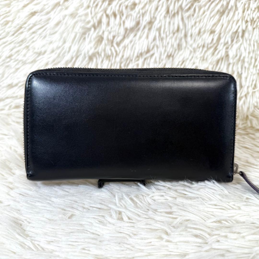 エッティンガー ETTINGER ラウンドファスナー 長財布 ブラック 内側紫