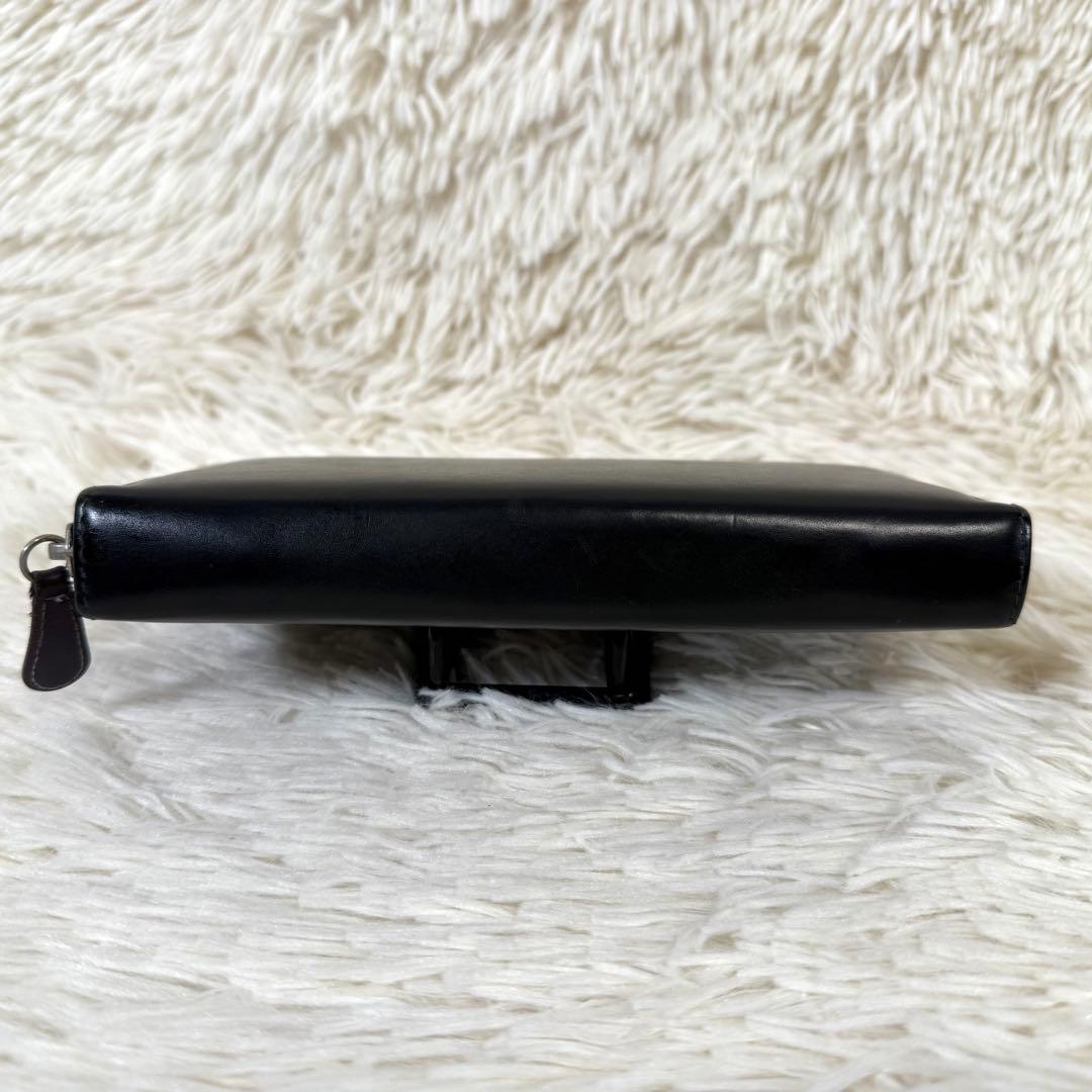 エッティンガー ETTINGER ラウンドファスナー 長財布 ブラック 内側紫