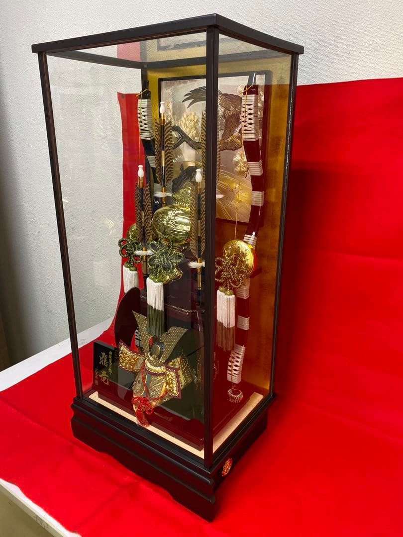 オルゴール付き破魔弓ガラスケース２３号・間口約３９×奥行約２８×高さ約８０㎝