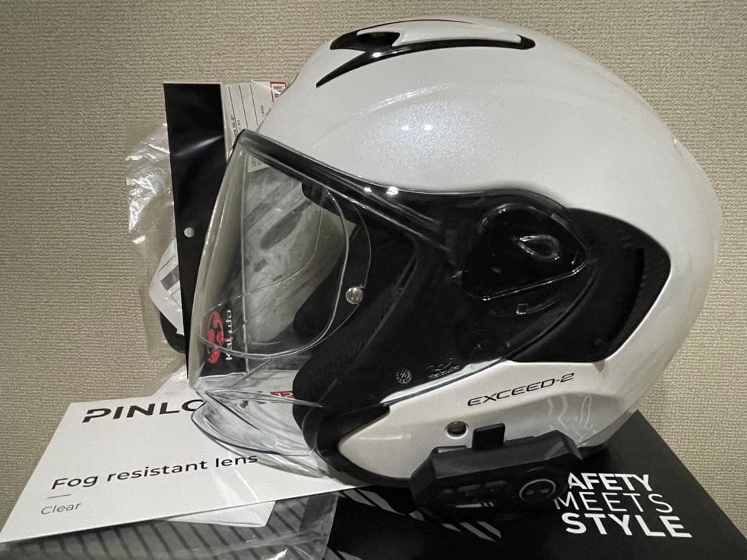 ほぼ未使用　Kabuto EXCEED-2 ジェットヘルメット ホワイト　M