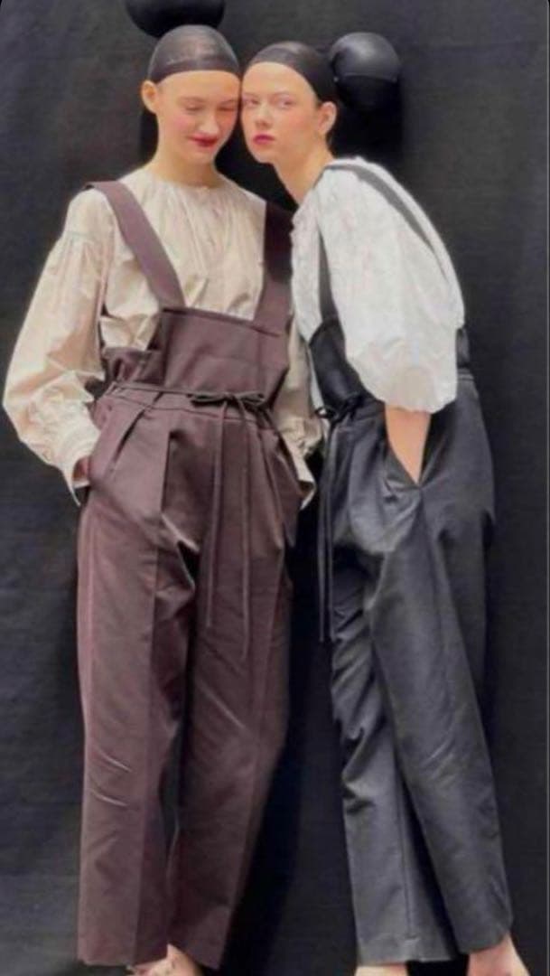 DRAWERドゥロワー　コットンウールツイルサロペット36