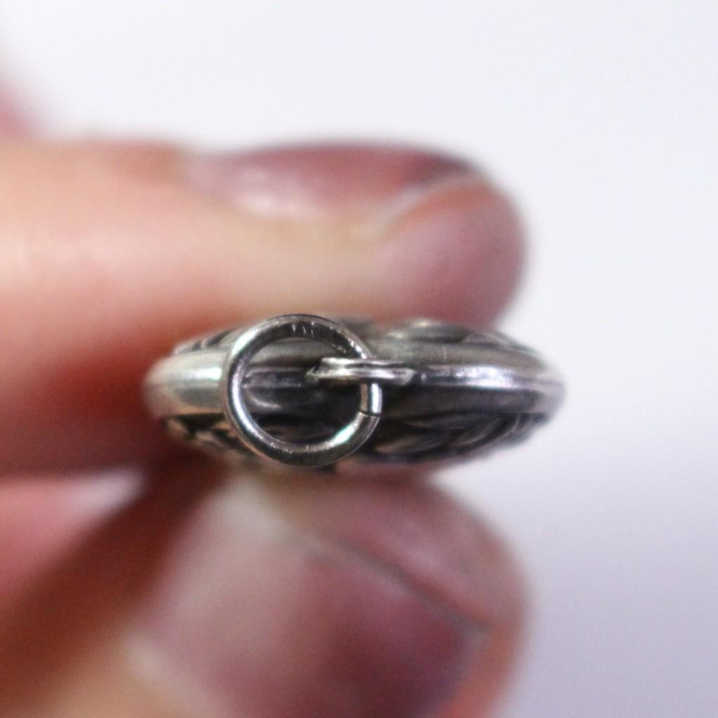 40s　スウィートハートジュエリー　WW2　シルバー　勿忘草　両面　両想い　矢