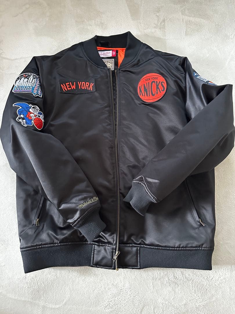 Mitchell & Ness NBA サテンボンバージャケット MA-1 XL