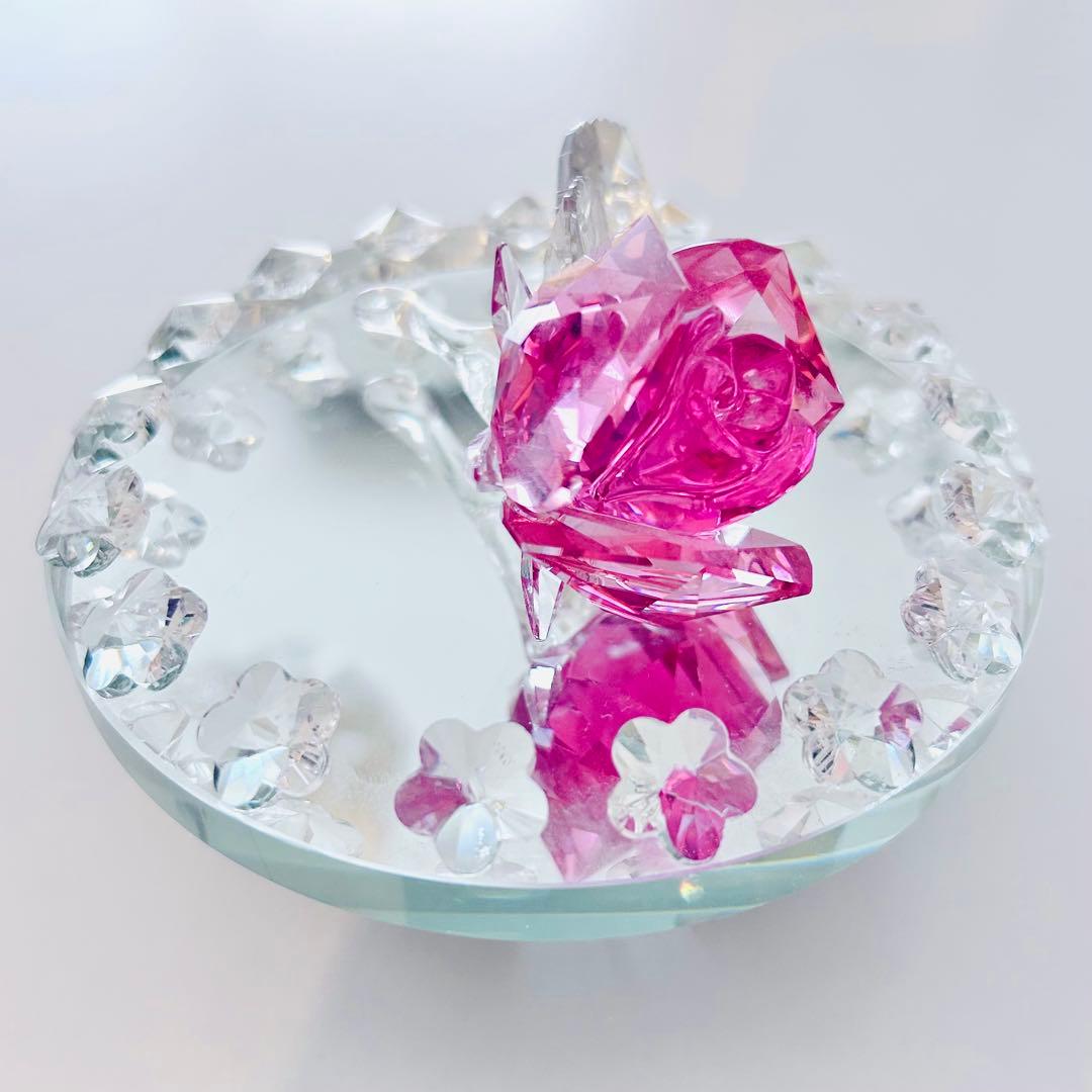 881【廃盤✴︎レア色ピンク】￥24,408／SWAROVSKIフィギュリンローズ