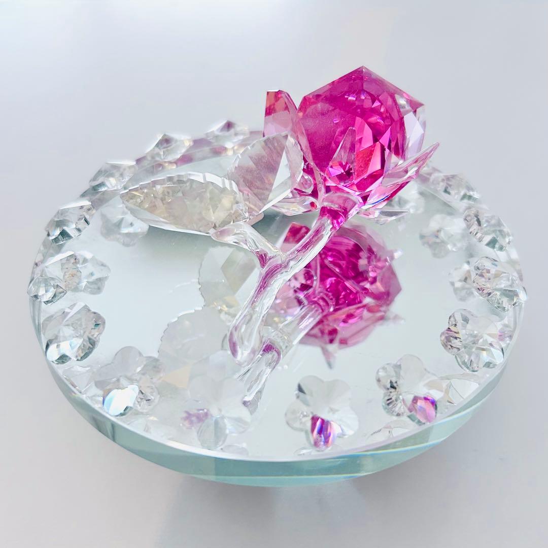 881【廃盤✴︎レア色ピンク】￥24,408／SWAROVSKIフィギュリンローズ