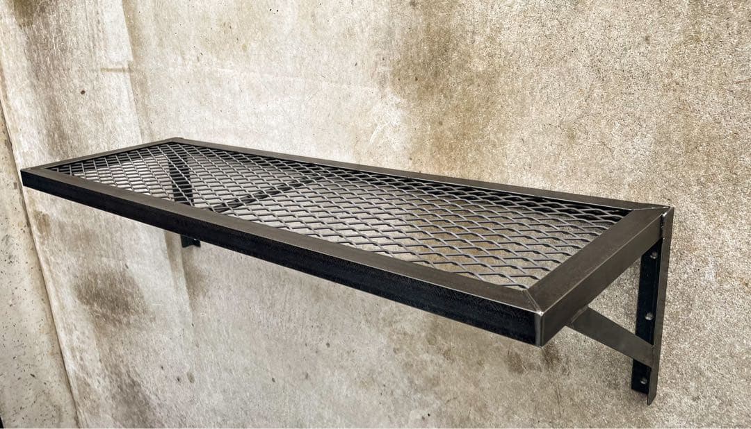 アイアンウォールシェルフＢ ［幅100㎝］アイアン家具　ラック　壁収納