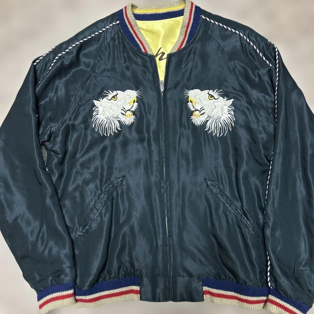 シ*ン様 東洋スカジャン白虎x龍、鷹Mリバーシブル渋谷龍太着用モデル