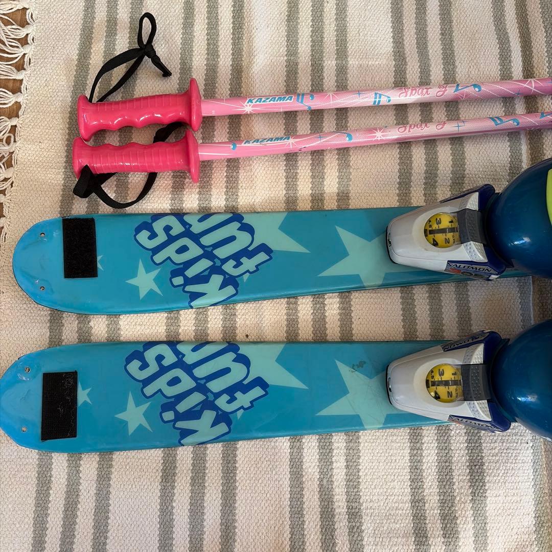 値下がり❣️子供用 スキー 4点セット バインディング、ストック、ブーツ20cm