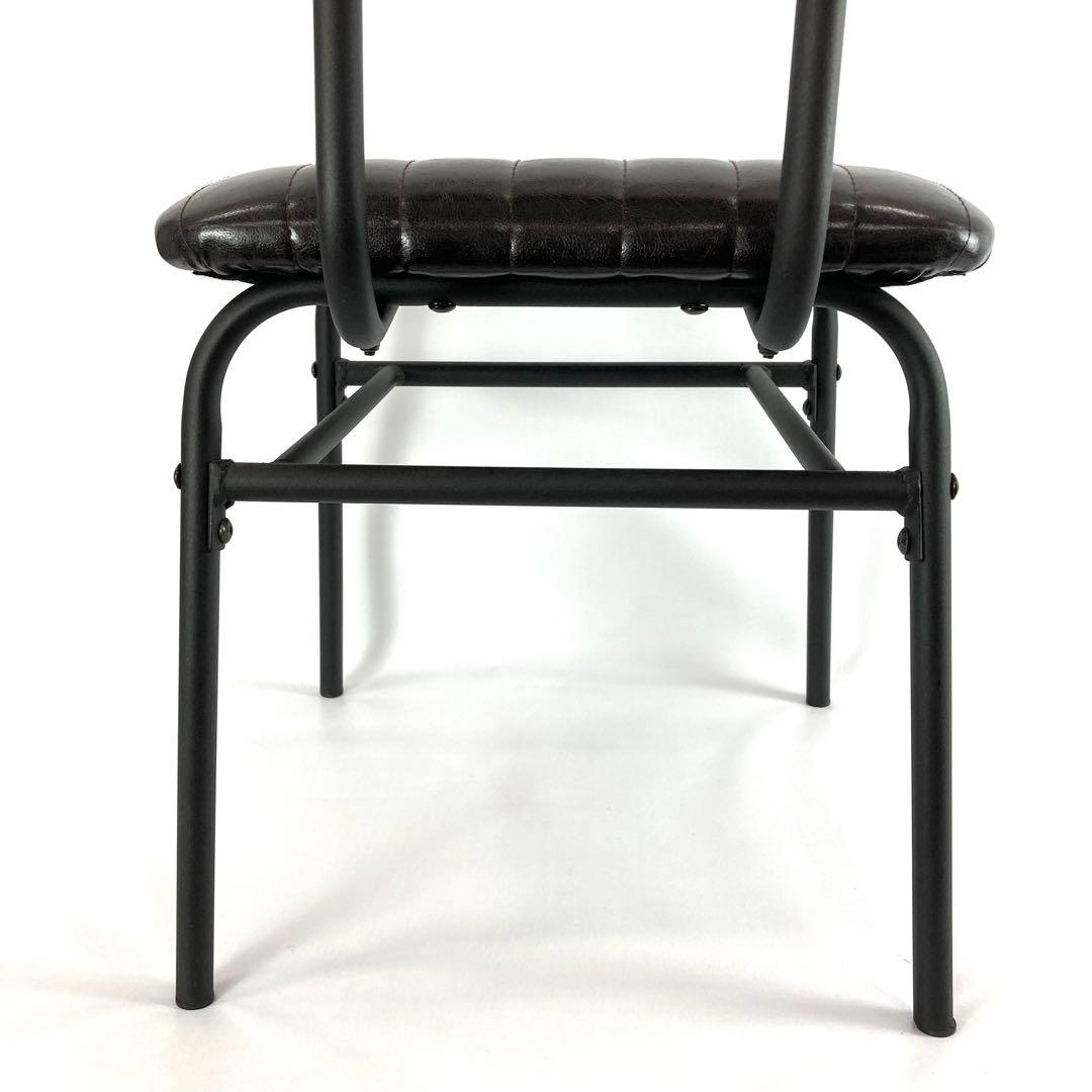 ピ*ん様 アンティークデザイン インダストリアル スチールフレームチェアー ブラ