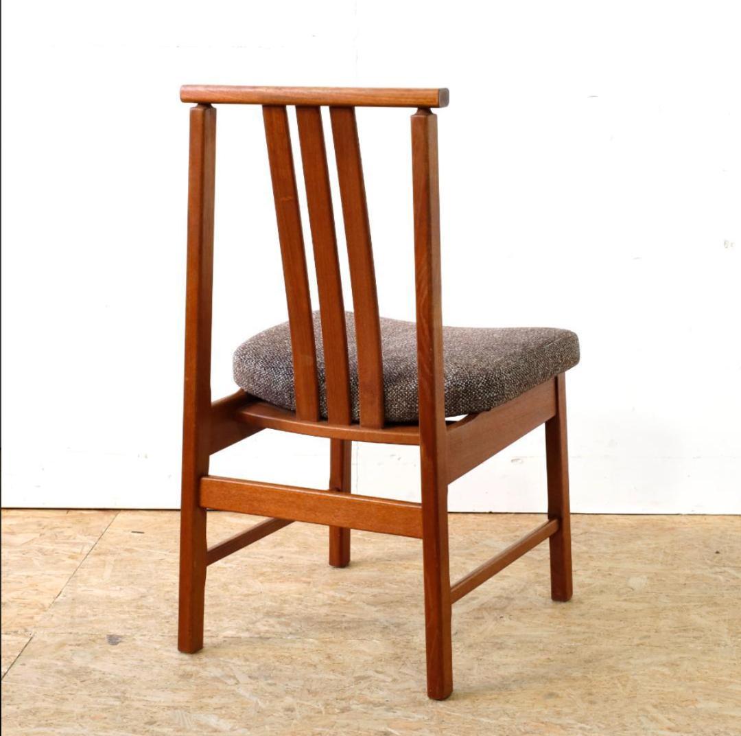 美品 ヴィンテージ チーク無垢材 ハイバックダイニングチェア 1脚分