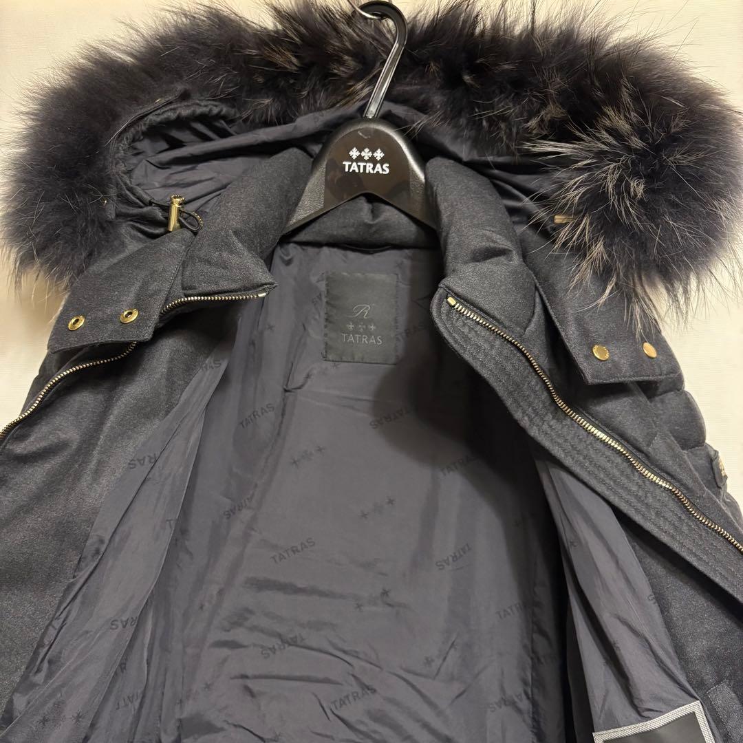 TATRAS チマ Rライン 24AW ダウンコート Aライン シルク混 04