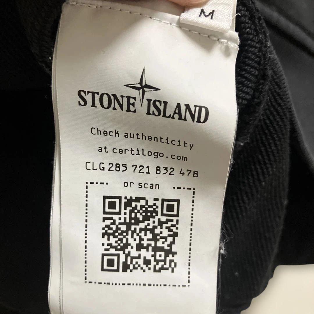 STONE  ブラック ジップアップフーディ