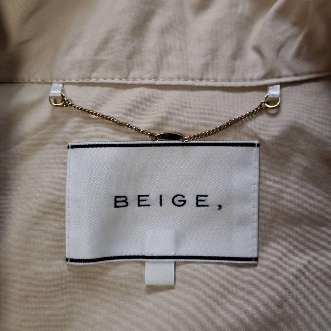 美品✨ベイジ トレンチコート ロングコート スプリング ウエストベルト L