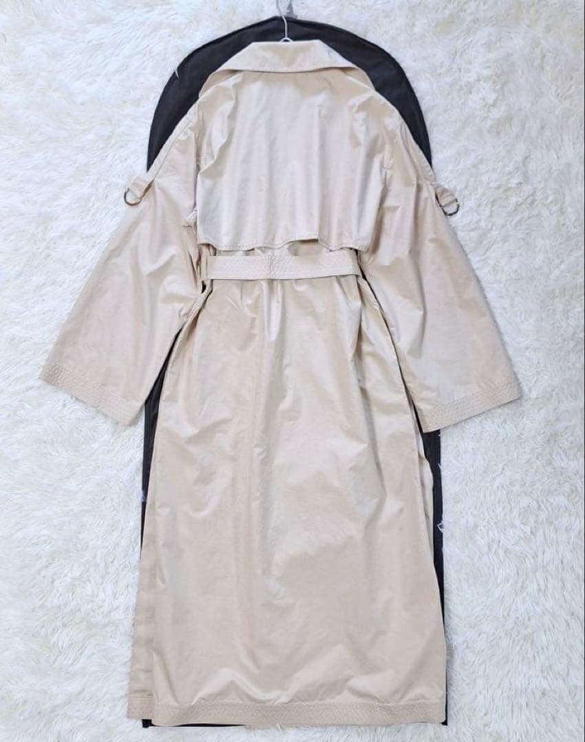 美品✨ベイジ トレンチコート ロングコート スプリング ウエストベルト L
