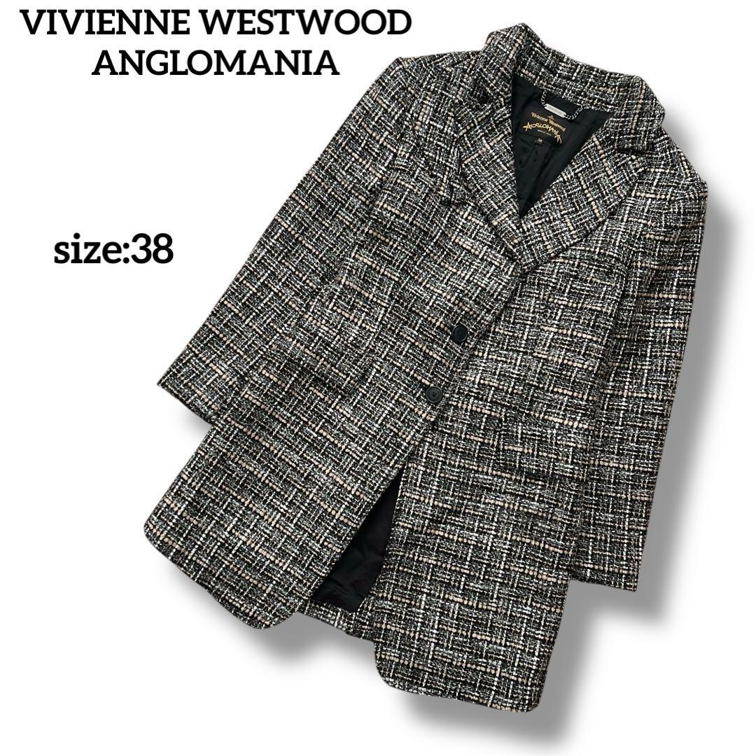 ヴィヴィアンウエストウッドアングロマニア　ツイードコート　裏地オーブ柄　M相当