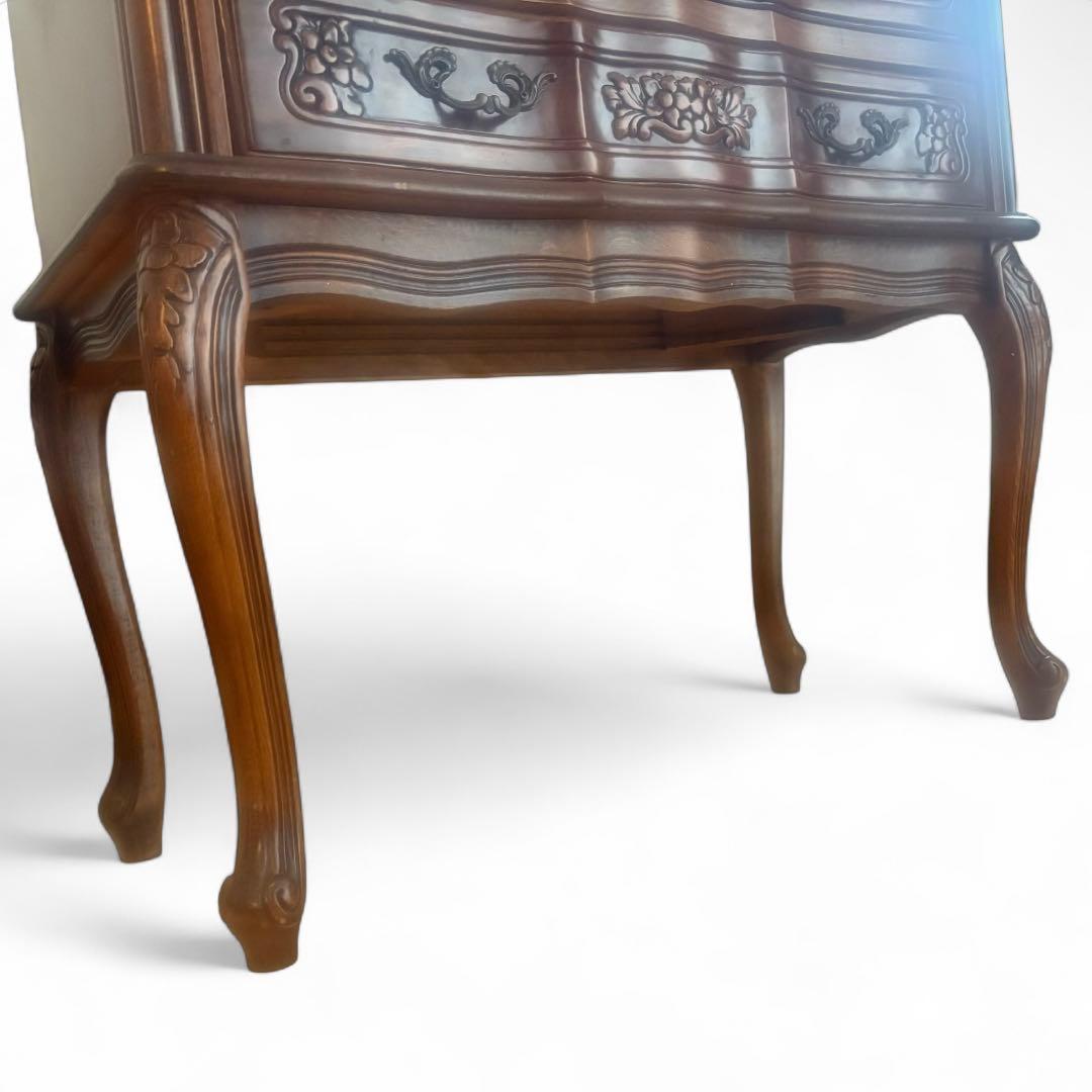 イタリア製 チェスト 猫脚 ロココ調 花柄 アンティーク家具