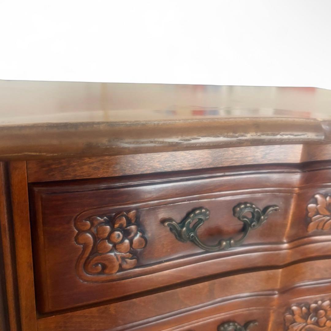 イタリア製 チェスト 猫脚 ロココ調 花柄 アンティーク家具