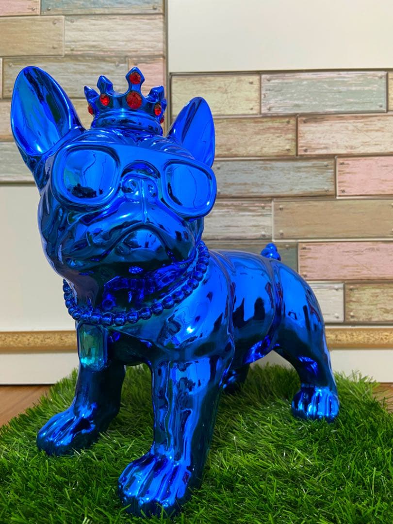 Bluetooth スピーカー おしゃれ ブルドック ブルー