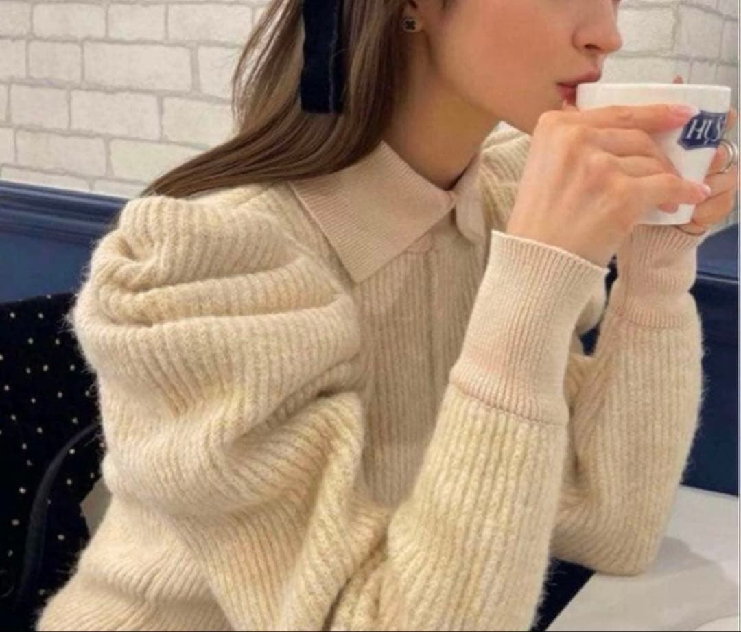 bibiy.ビビィ　襟付きニット