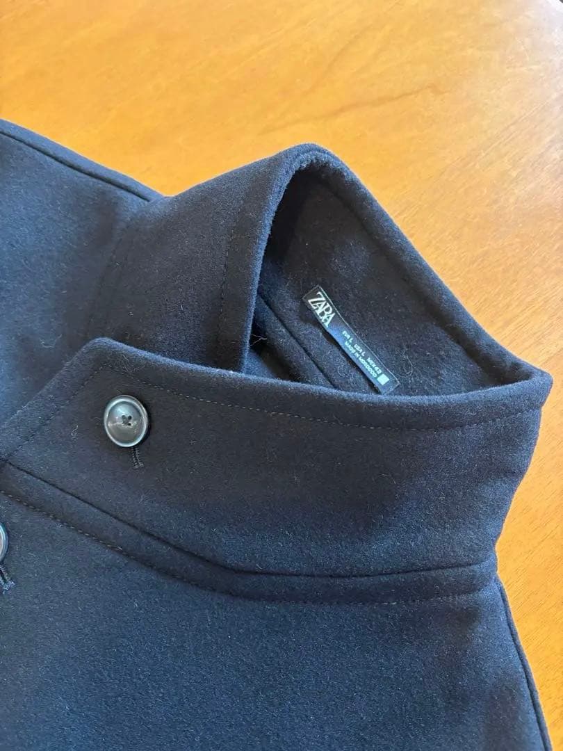 ZARA ブラック ステンカラーコート【美品】