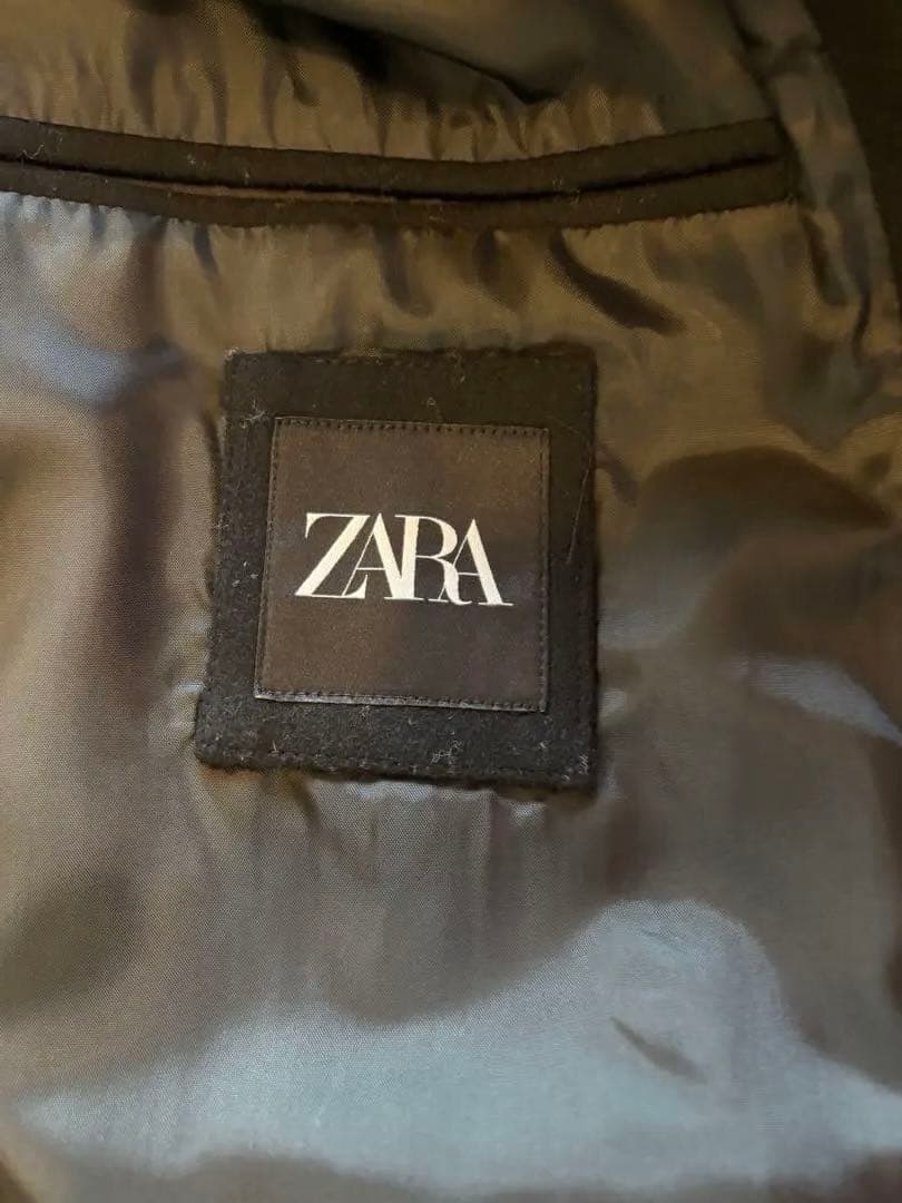 ZARA ブラック ステンカラーコート【美品】