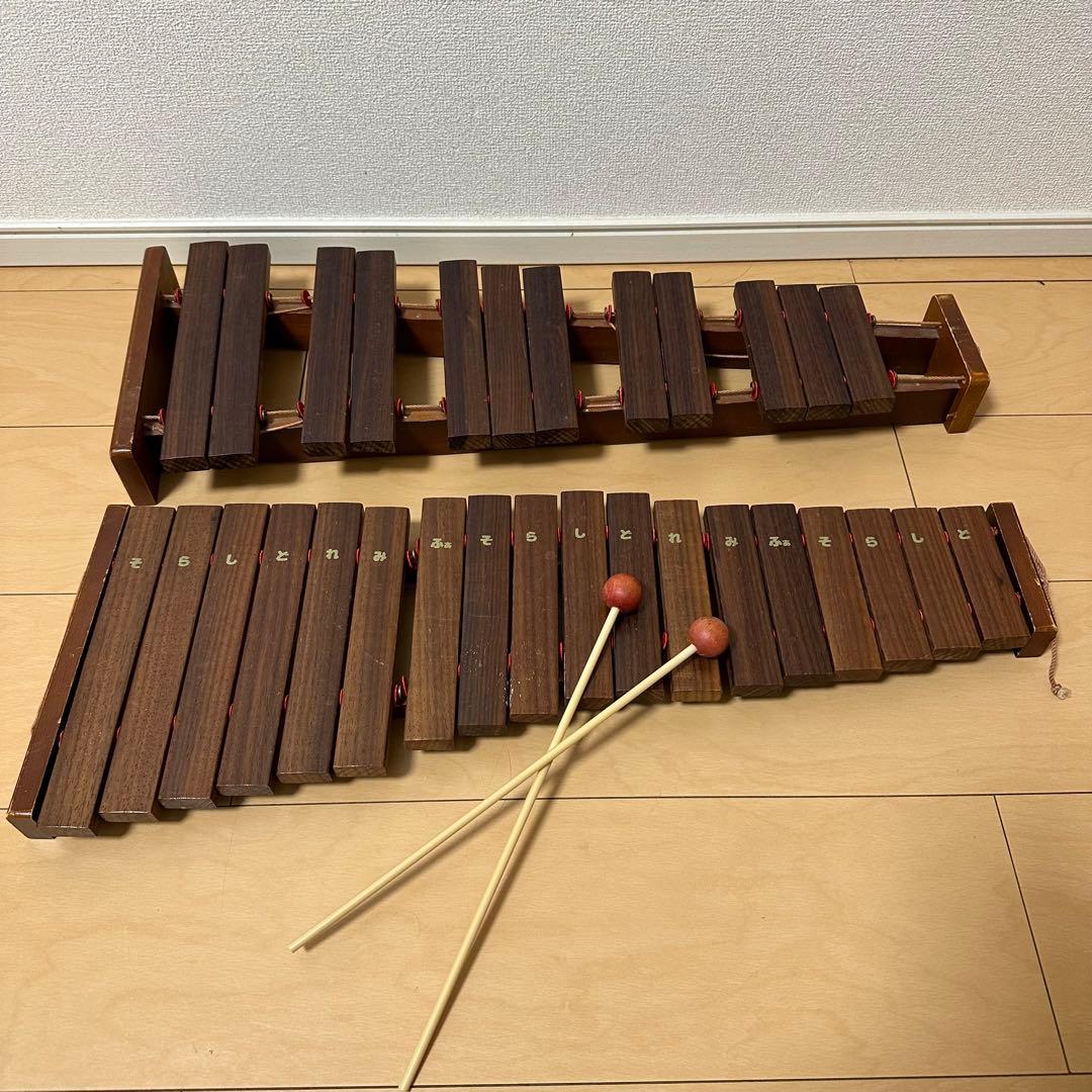 KAWAI シロフォン カリン 卓上木琴 30音