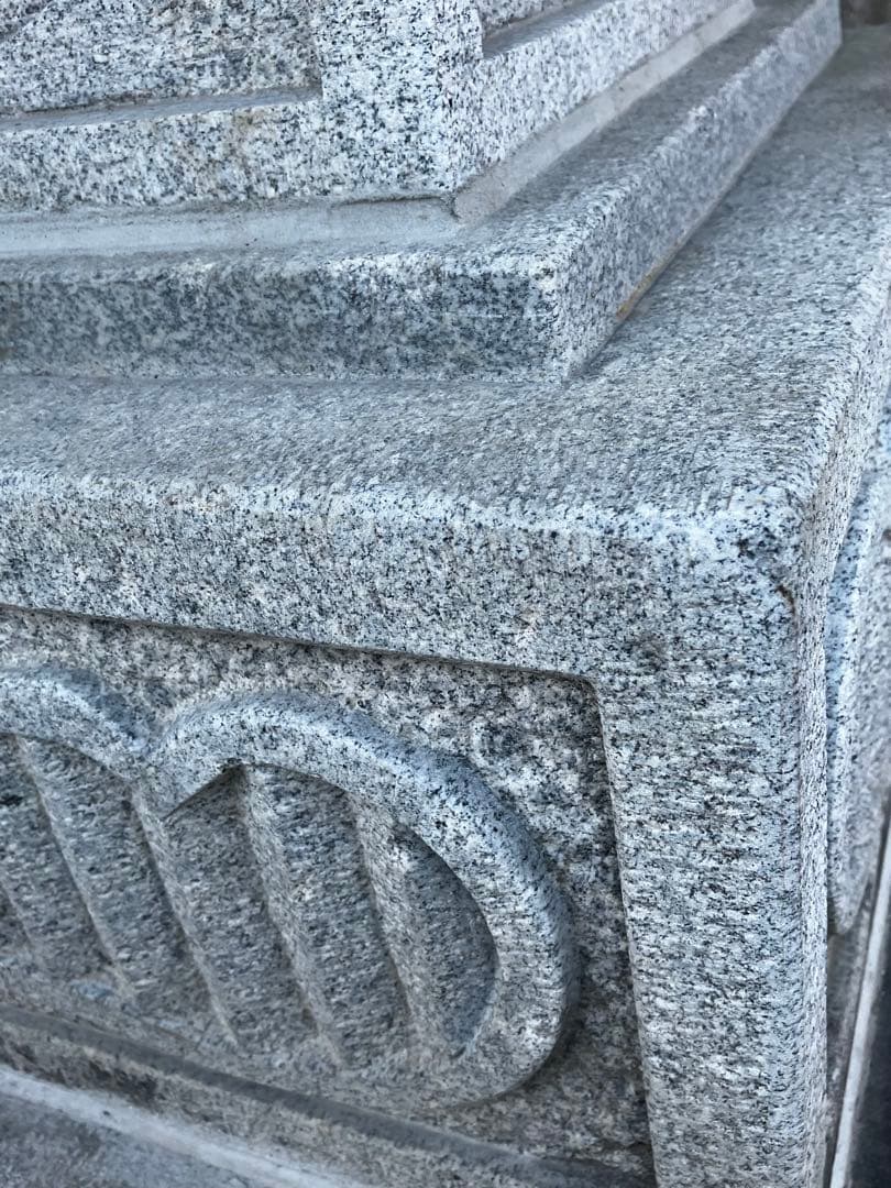 【直接引取限定】石造 十三重塔 全高約3.1m 笠13枚完備 梵字 現状渡し