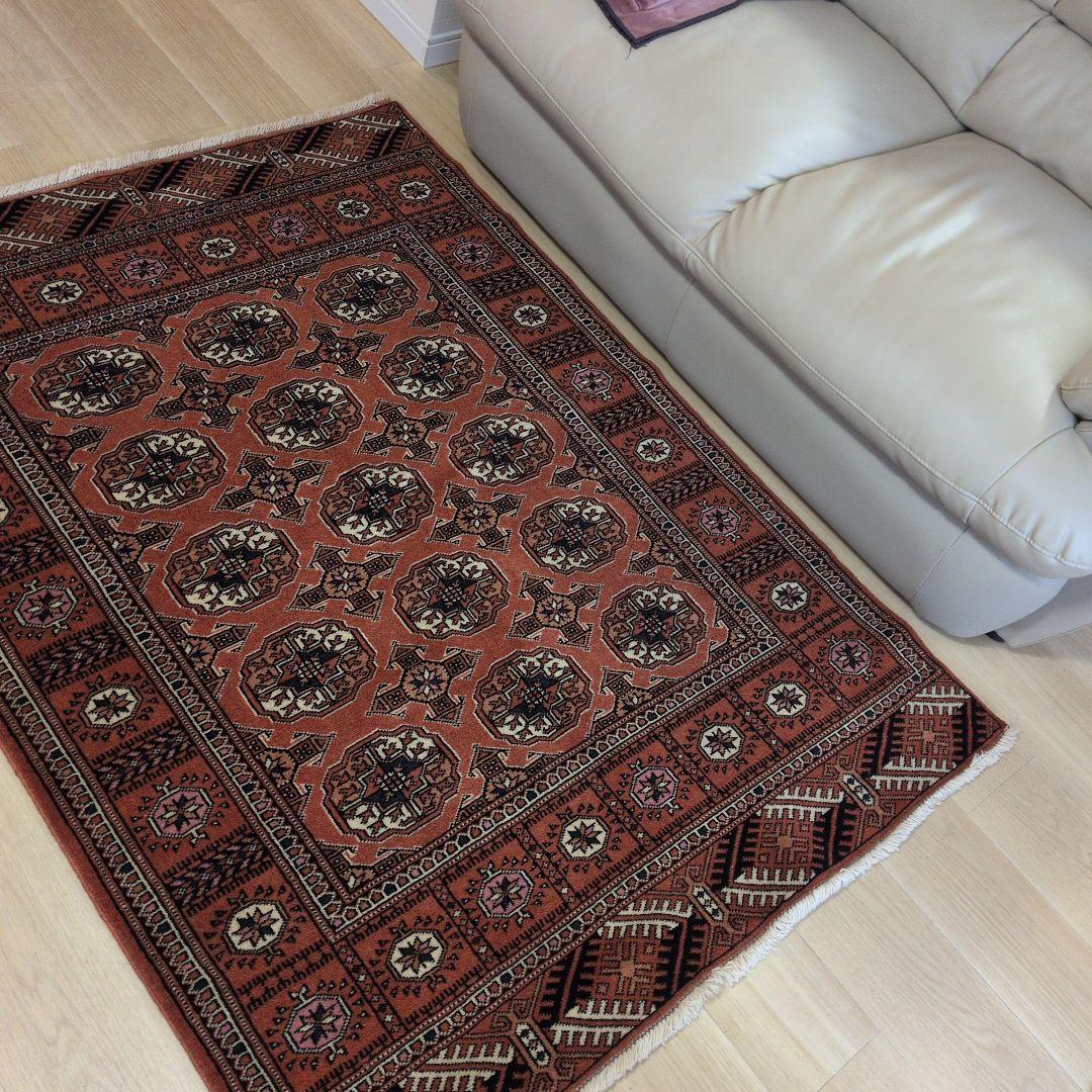 108x144cmパキスタン手織りマット(180)ギャッベ・ペルシャ・じゅうたん