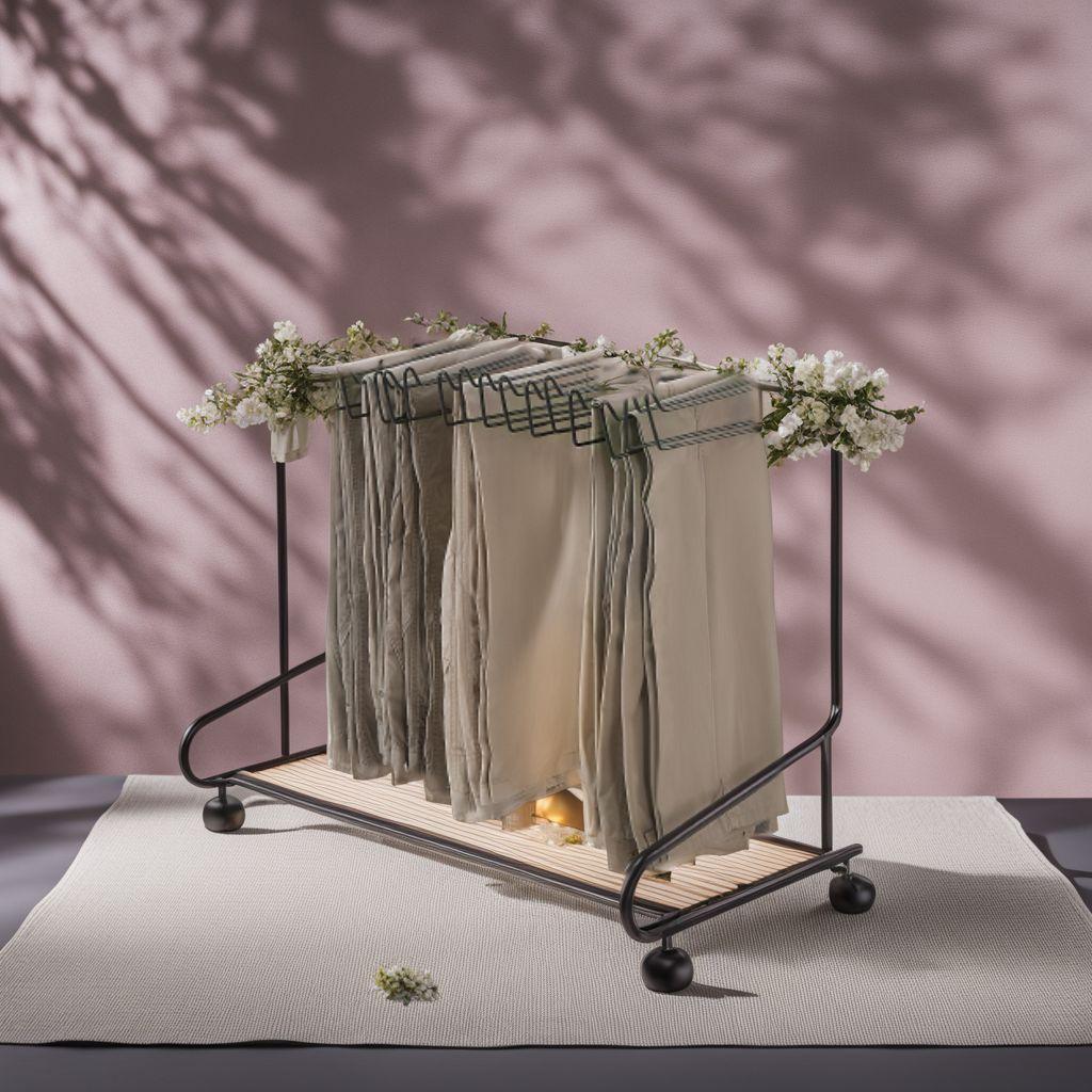 コンパクトズボンハンガーラック 20本キャパ キャスター付き