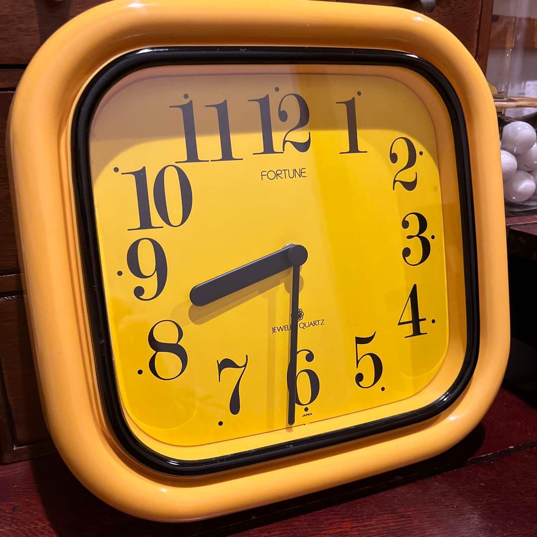 昭和レトロ ポップ FORTUNE JEWELRY QUARTZ 壁掛け時計