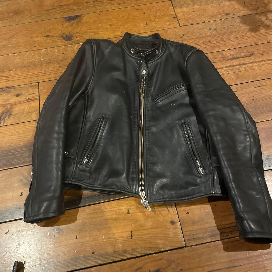 Herley Davidson黒 シングルライダース レザージャケット