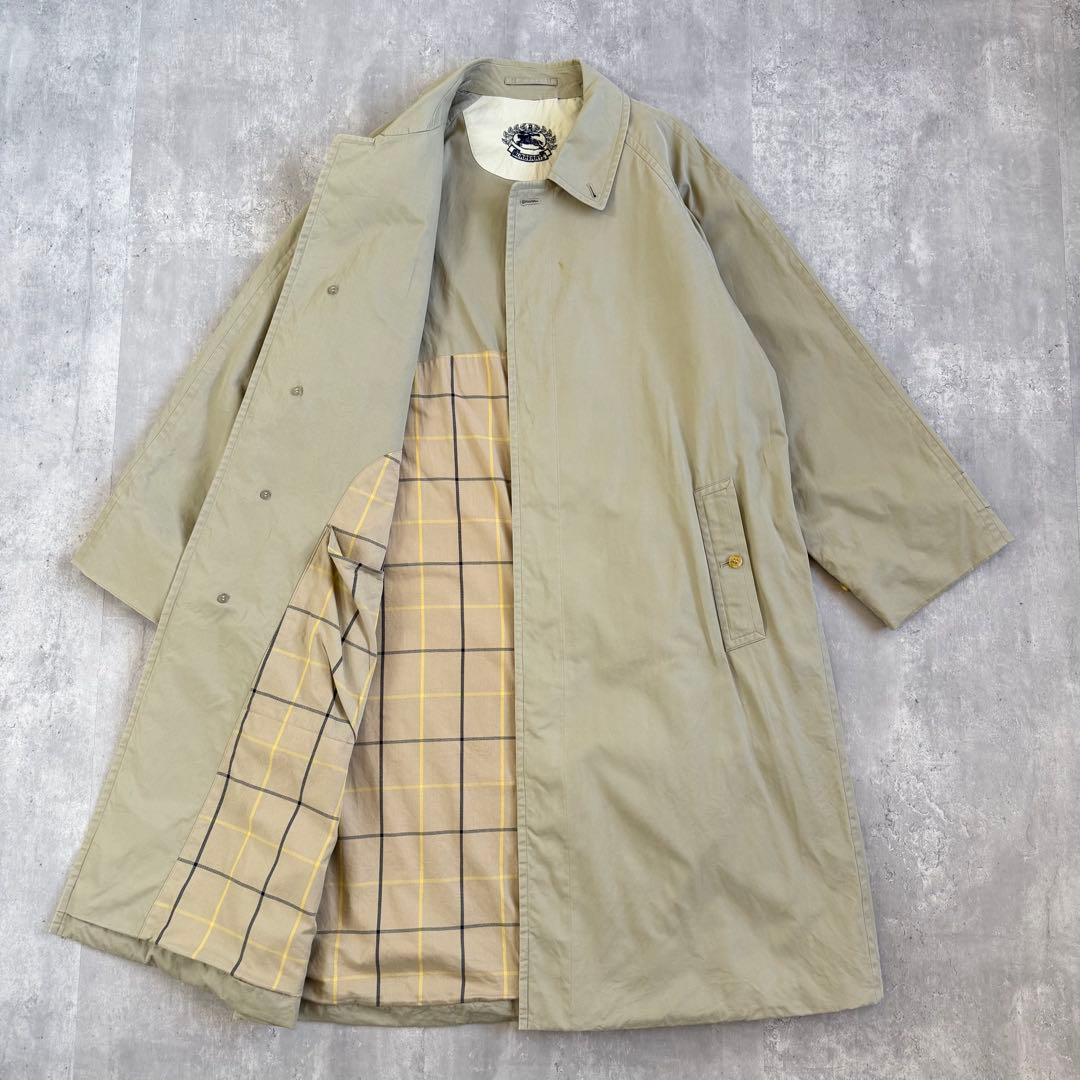 80's バーバリーズ ステンカラーコート 比翼ボタン 175推奨 ヴィンテージ