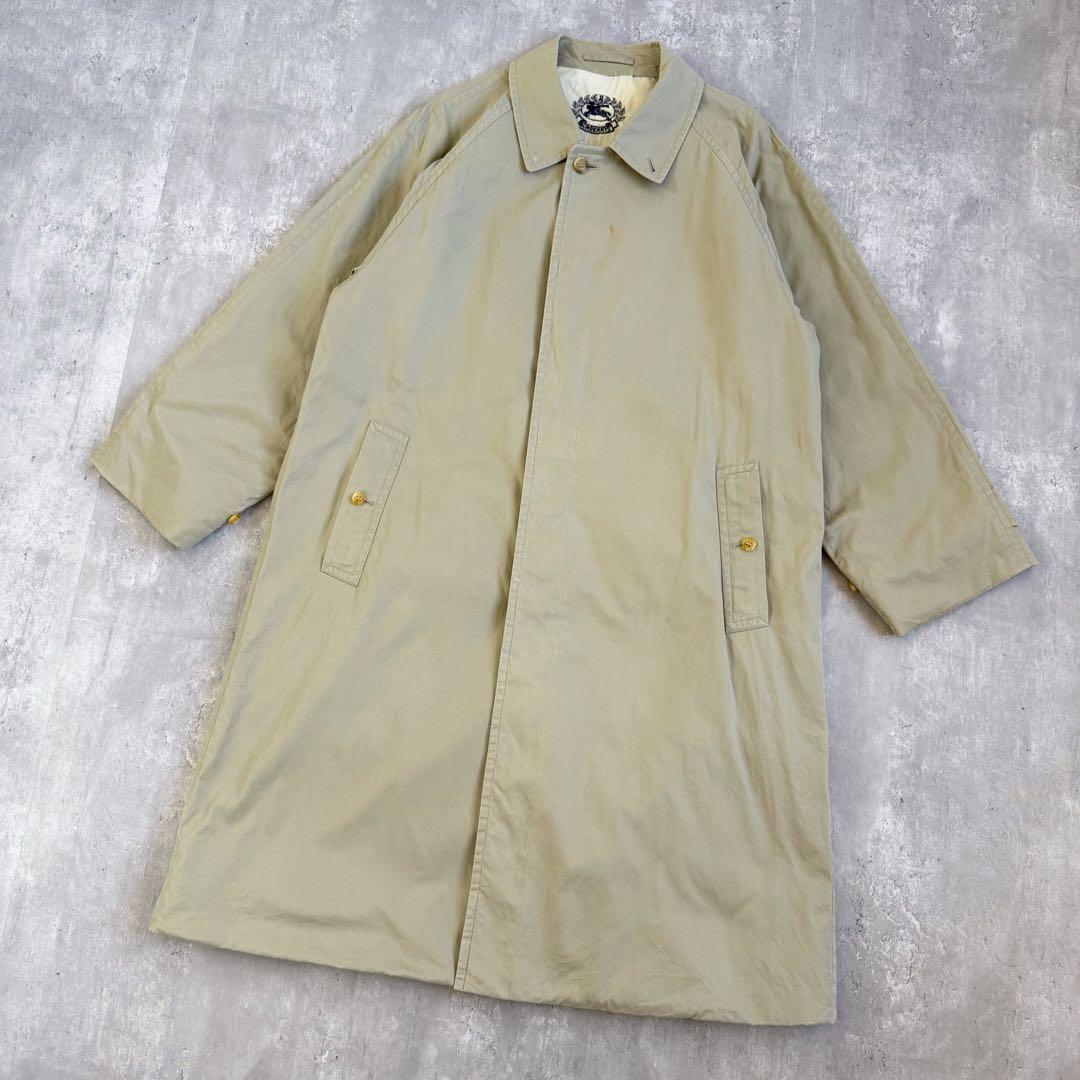 80's バーバリーズ ステンカラーコート 比翼ボタン 175推奨 ヴィンテージ