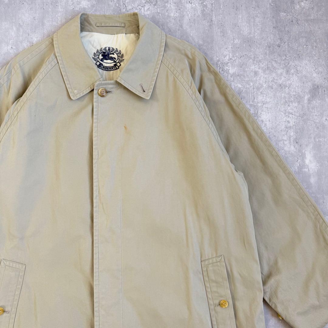 80's バーバリーズ ステンカラーコート 比翼ボタン 175推奨 ヴィンテージ