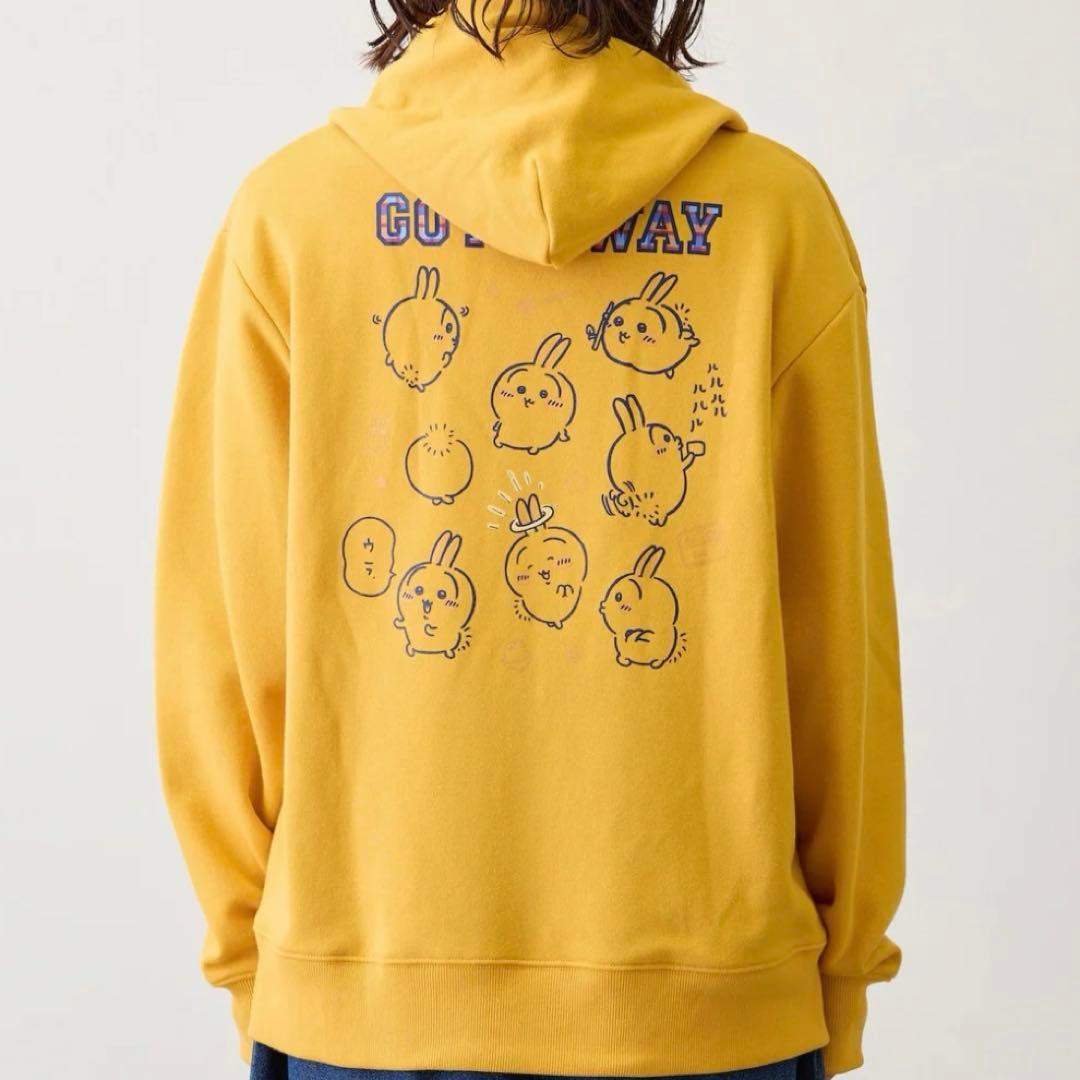 ちいかわ うさぎ ZIPパーカー GOMYWAY イエロー Lサイズ
