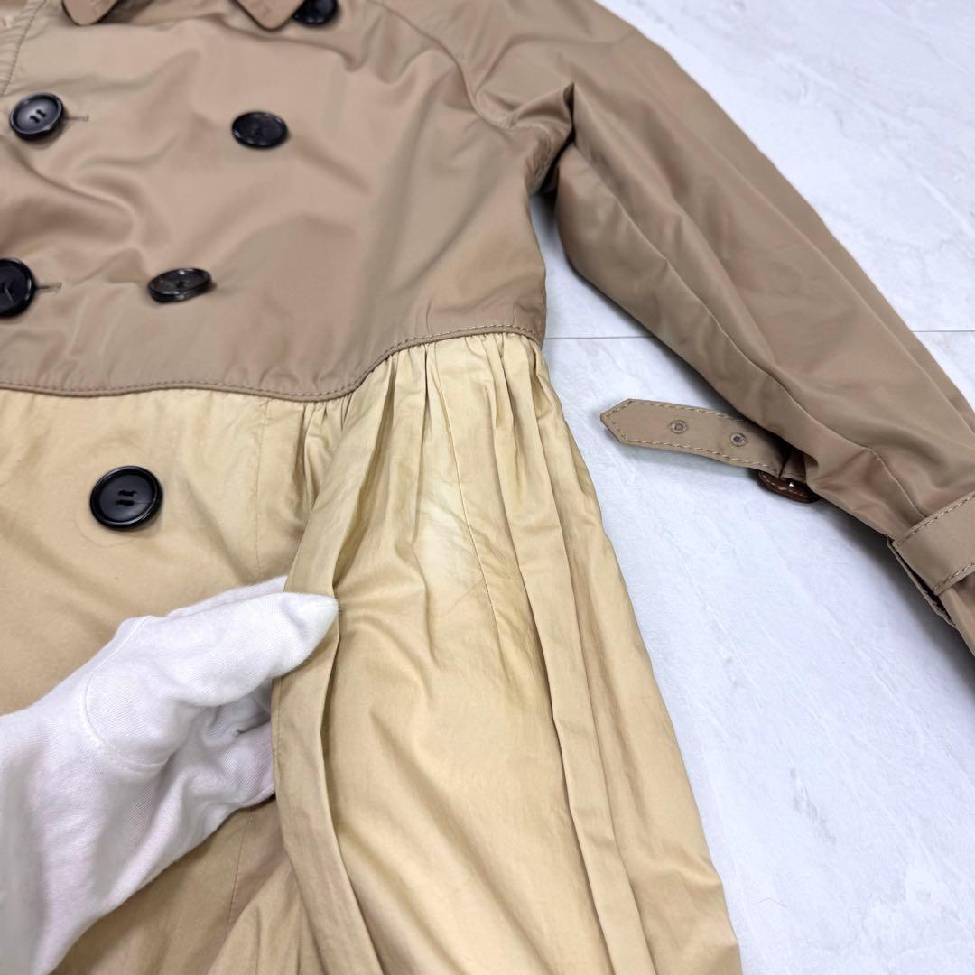 AD2017 トリコ コムデギャルソン トレンチコート バイカラー チェック