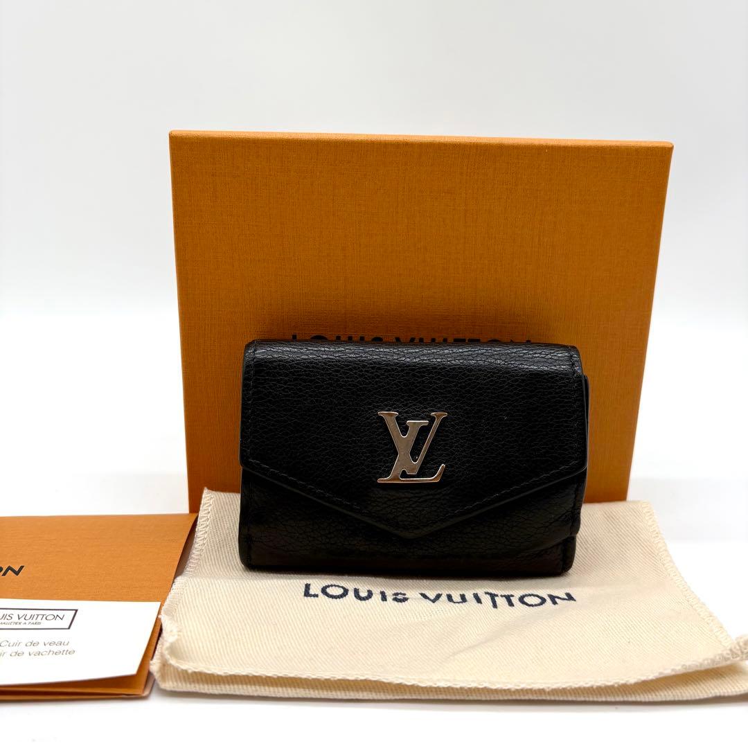 ルイヴィトン ポルトフォイユロックミニ コンパクト 黒