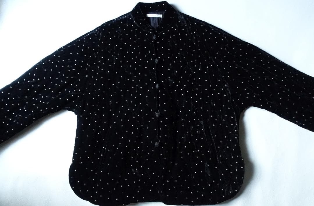 2025 ne Quittez pas☆ベルベットグリッタープリントジャケットF