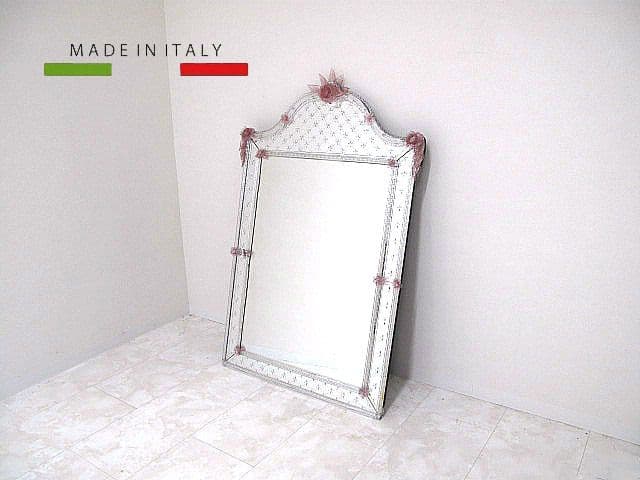 【美品】イタリア MURANO ムラノ島 ベネチアンミラー 大型 H131cm