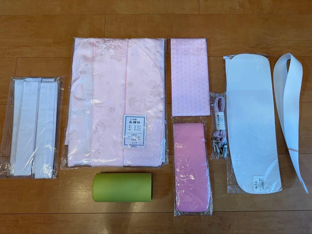 美品 卒業式 袴セット ブーツ 髪飾り 160 ブルー 花柄 小学生 簡単　人気