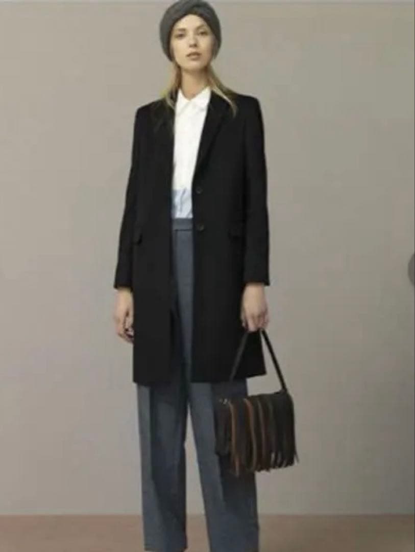 TOMORROWLAND 上質チェスターコート黒