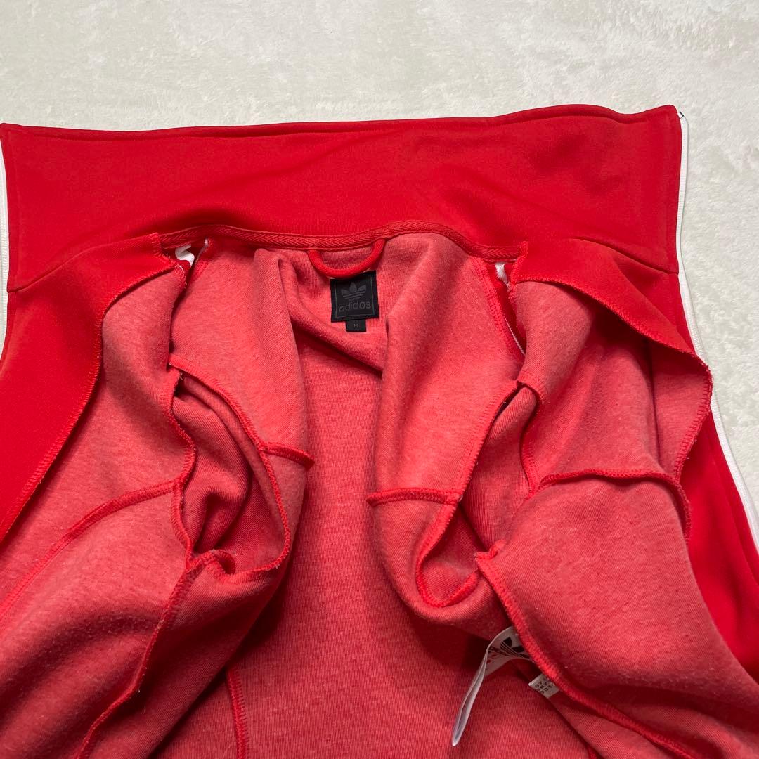 adidas トラックジャケット　ジャージ　ワンピース　赤